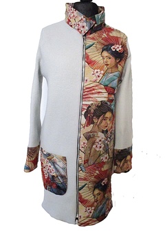 Namsa.ch - Mantel aus Wolle, Wollmantel, Winter Mantel, Mantel mit Reissverschluss 